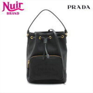 Prada Jacquard Logo Shoulder Bag Black
